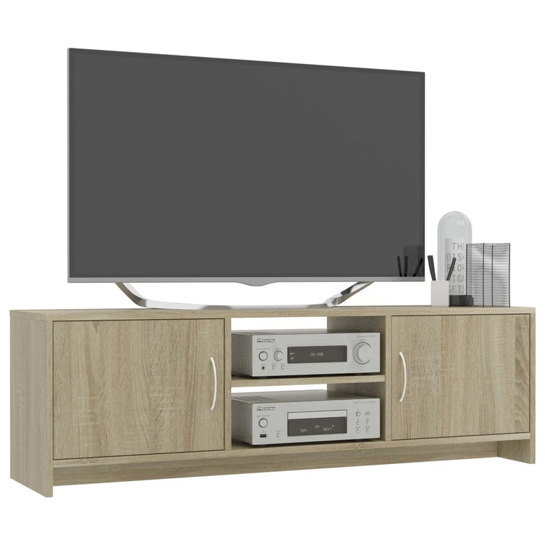 Tv-meubel 120x30x37,5 cm bewerkt hout sonoma eikenkleurig