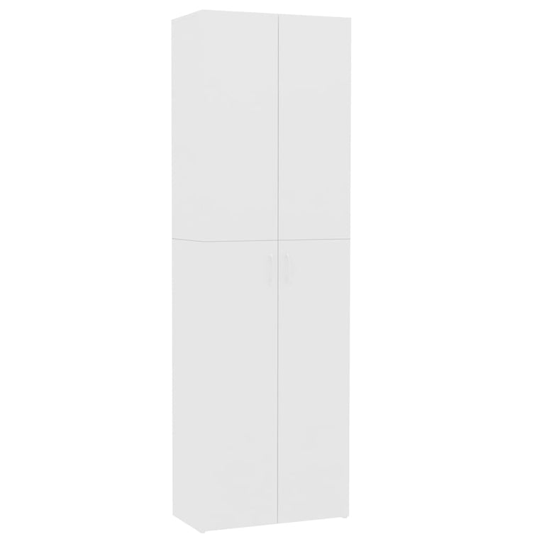 Kantoorkast 60x32x190 cm bewerkt hout wit