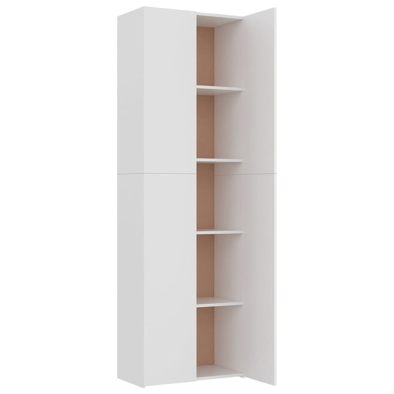 Kantoorkast 60x32x190 cm bewerkt hout wit