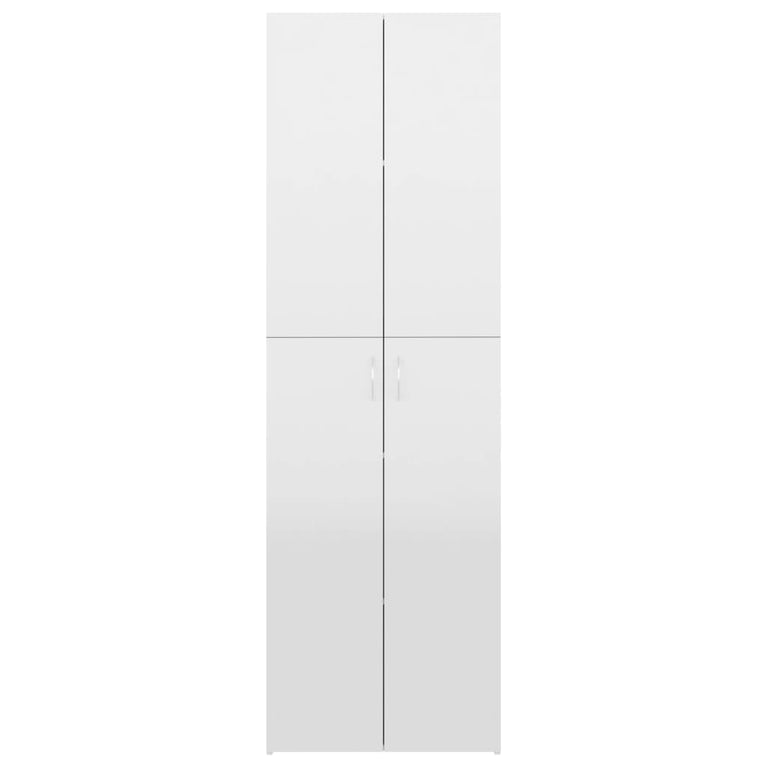 Kantoorkast 60x32x190 cm bewerkt hout hoogglans wit MeubelReus