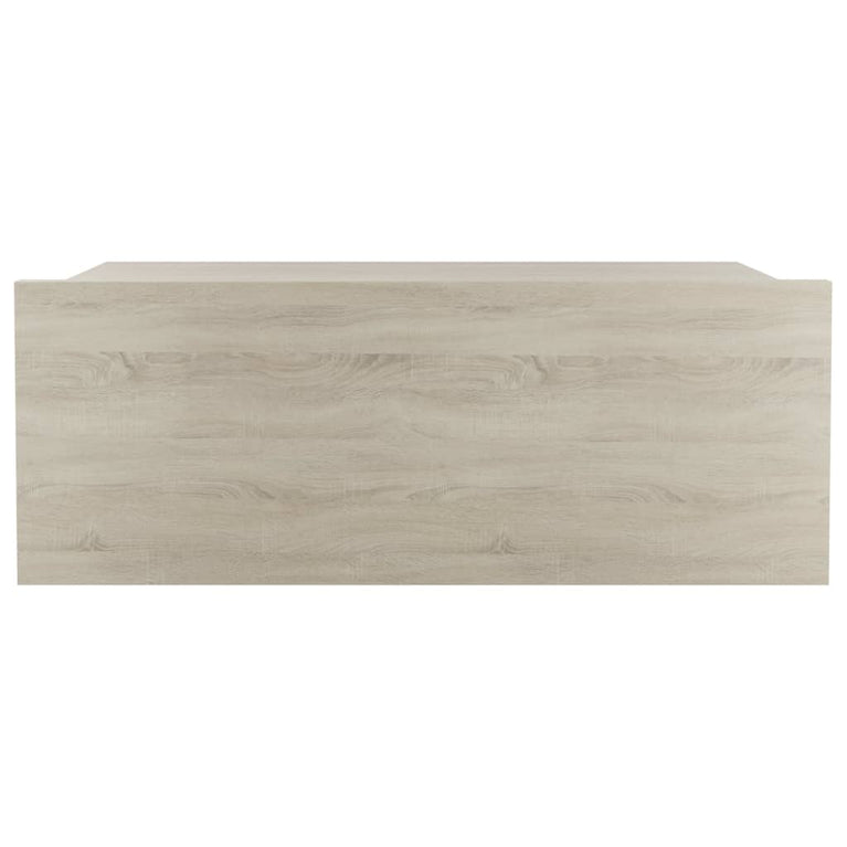 Nachtkastje zwevend 40x30x15cm bewerkt hout sonoma eikenkleurig MeubelReus