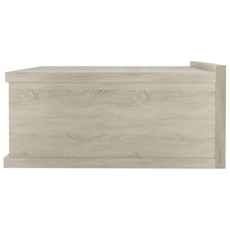 Nachtkastje zwevend 40x30x15cm bewerkt hout sonoma eikenkleurig MeubelReus