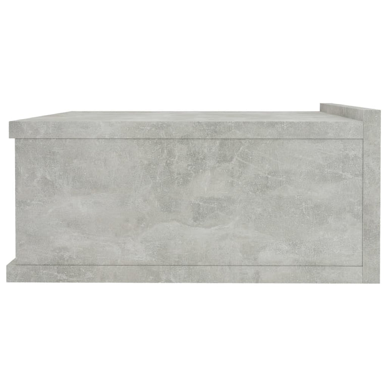 Nachtkastje zwevend 40x30x15 cm bewerkt hout betongrijs MeubelReus