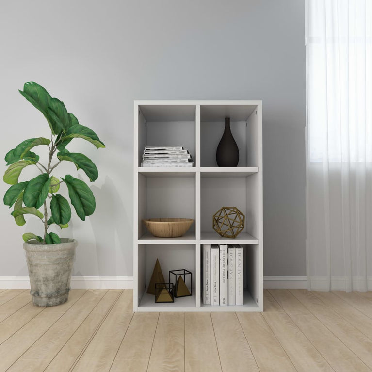 Boekenkast/dressoir 66x30x97,8 cm bewerkt hout wit MeubelReus