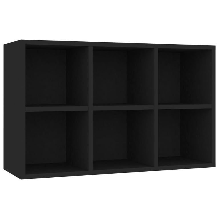 Boekenkast/dressoir 66x30x97,8 cm bewerkt hout zwart MeubelReus