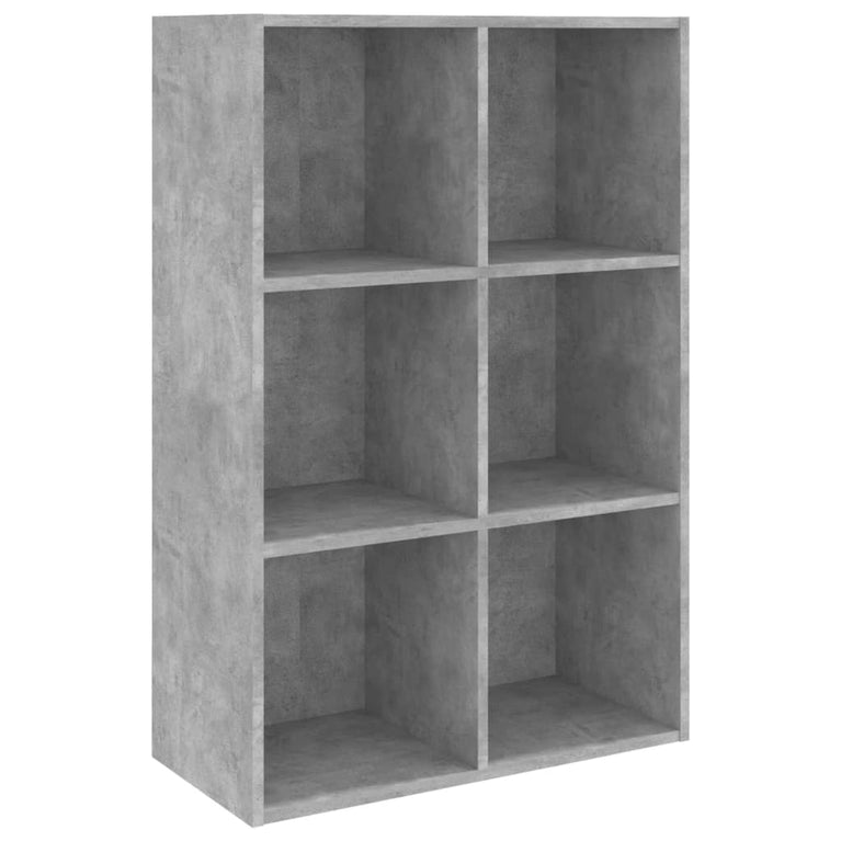 Boekenkast/dressoir 66x30x97,8 cm bewerkt hout betongrijs MeubelReus
