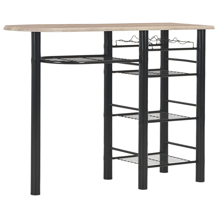3-delige Barset met schappen hout en staal MeubelReus