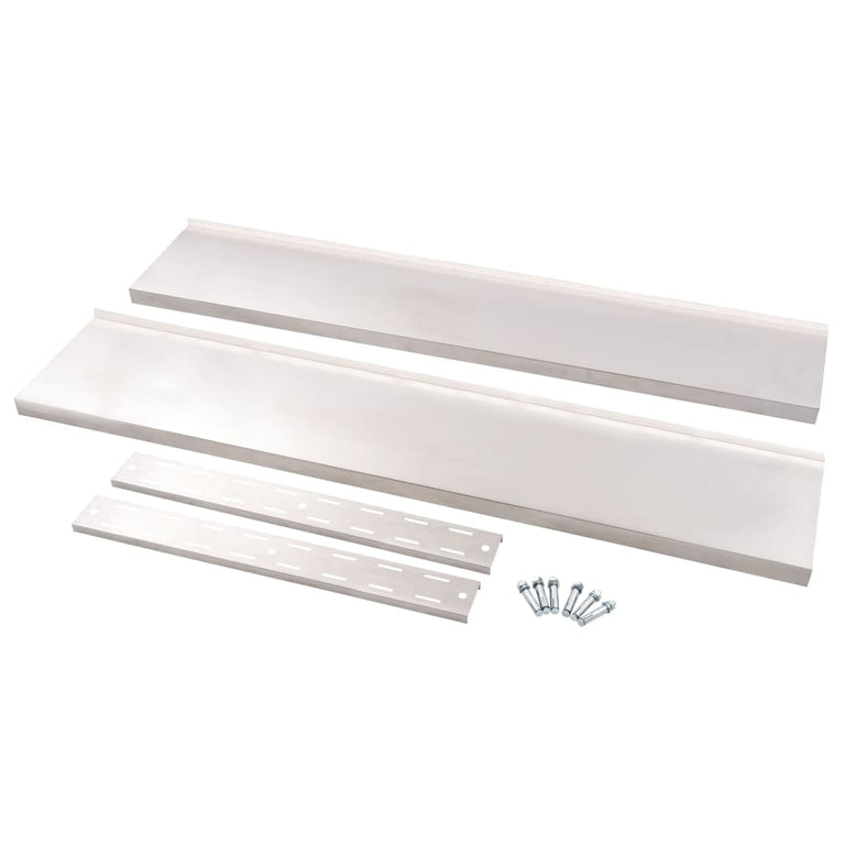 Zwevend schap 2-laags 150x30 cm roestvrij staal MeubelReus