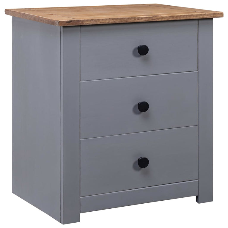 Nachtkastje Panama Range 46x40x57 cm grenenhout grijs MeubelReus