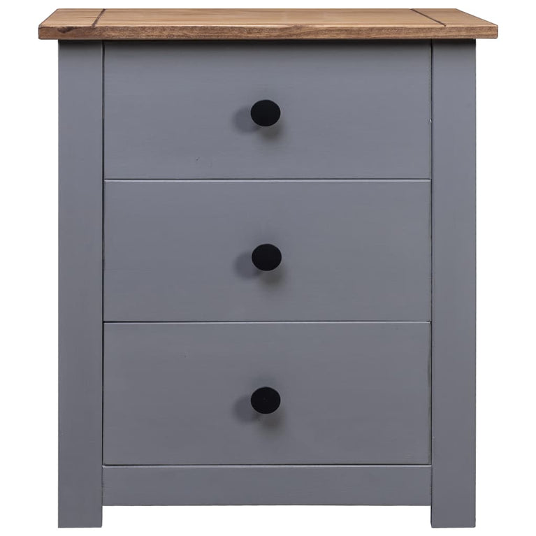 Nachtkastje Panama Range 46x40x57 cm grenenhout grijs MeubelReus