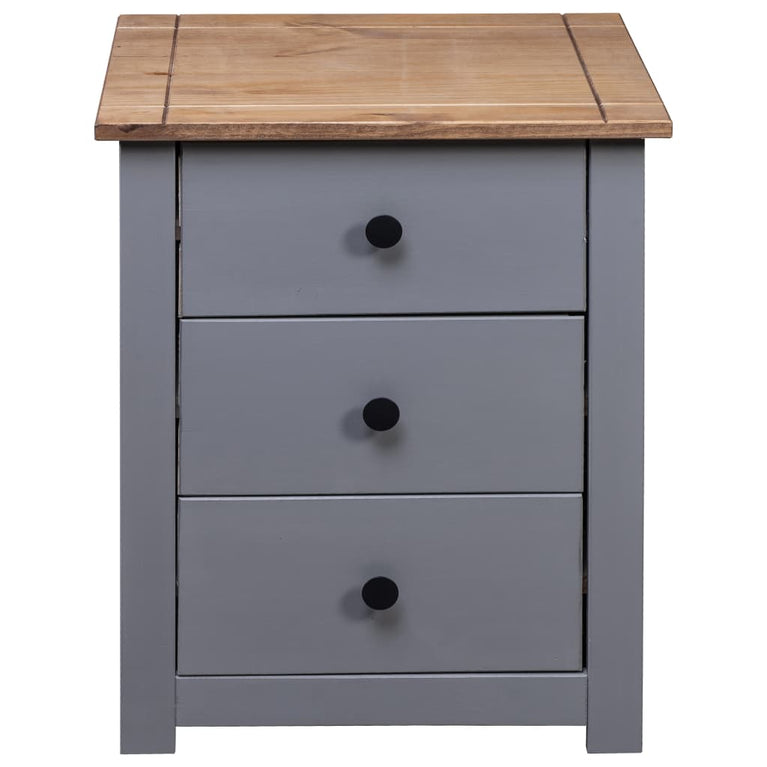 Nachtkastje Panama Range 46x40x57 cm grenenhout grijs MeubelReus