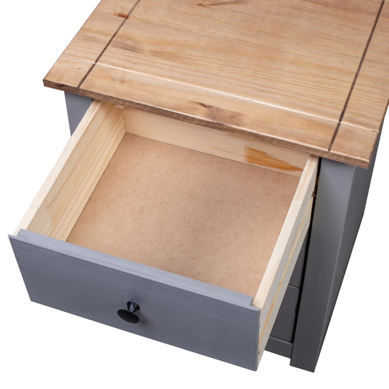 Nachtkastje Panama Range 46x40x57 cm grenenhout grijs MeubelReus