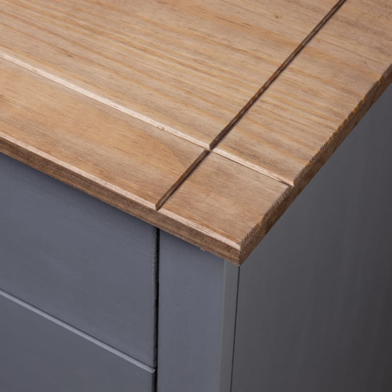 Nachtkastje Panama Range 46x40x57 cm grenenhout grijs MeubelReus
