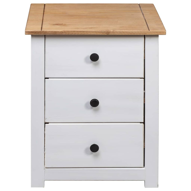 Nachtkastje Panama Range 46x40x57 cm grenenhout wit MeubelReus