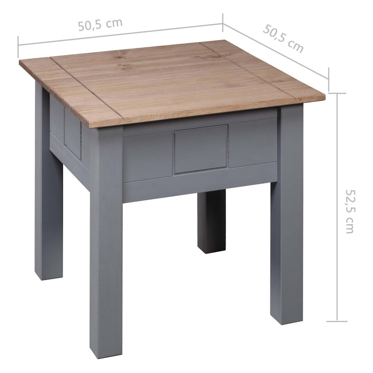 Nachtkastje Panama Range 50,5x50,5x52,5 cm grenenhout grijs MeubelReus
