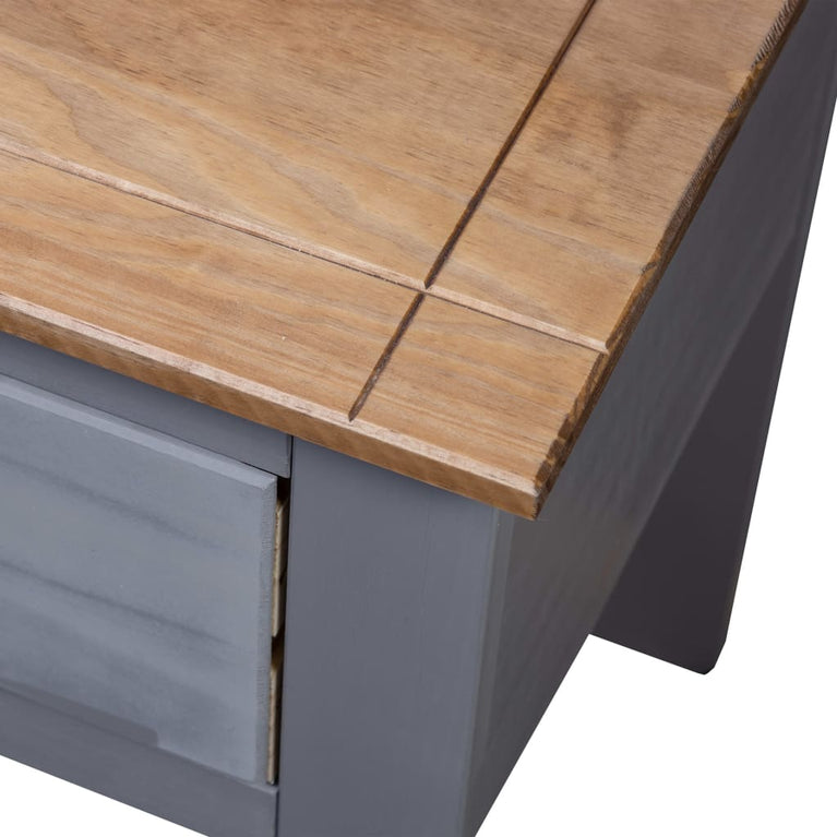 Nachtkastje Panama Range 46x40x57 cm grenenhout grijs MeubelReus