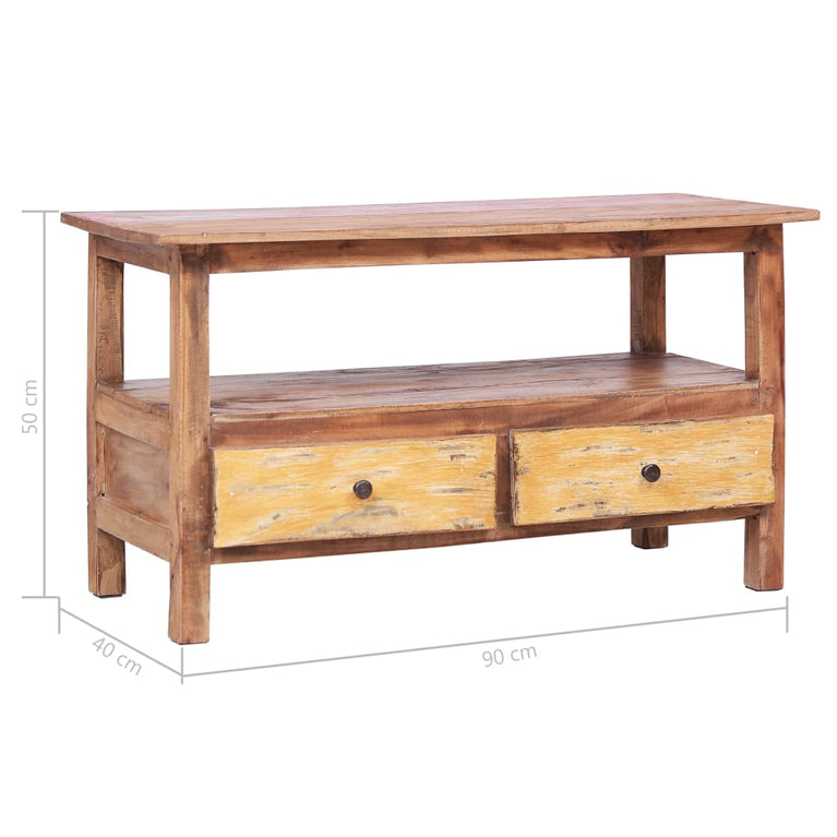 Tv-meubel 90x40x50 cm massief gerecycled hout MeubelReus