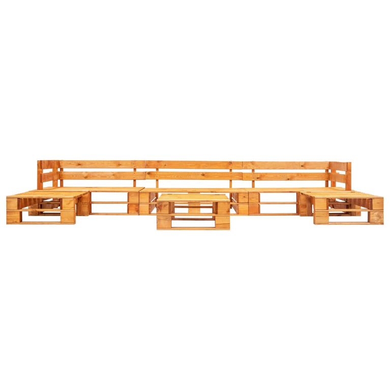 6-delige Loungeset pallet hout honingbruin MeubelReus