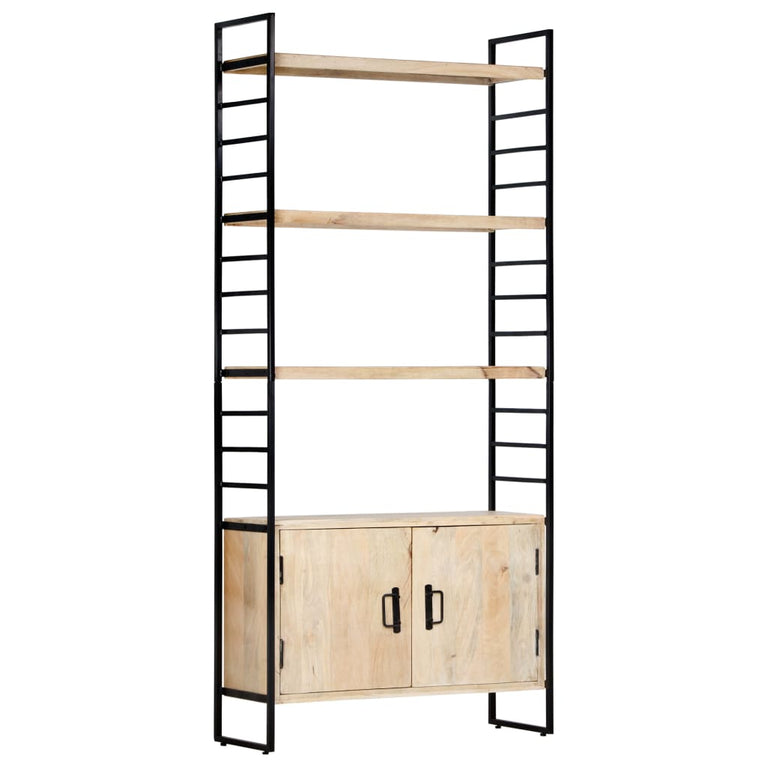 Boekenkast met 4 schappen 80x30x180 cm massief mangohout MeubelReus