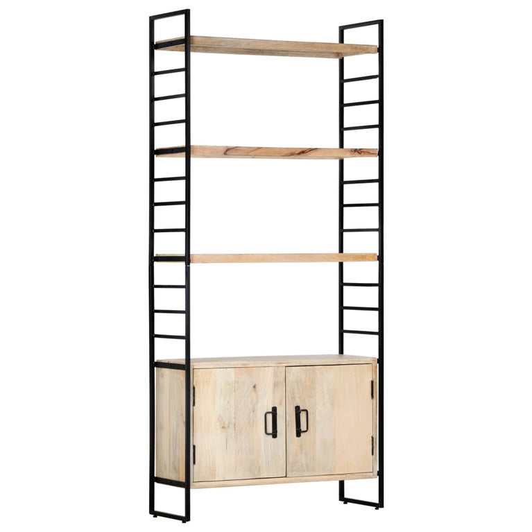 Boekenkast met 4 schappen 80x30x180 cm massief mangohout MeubelReus