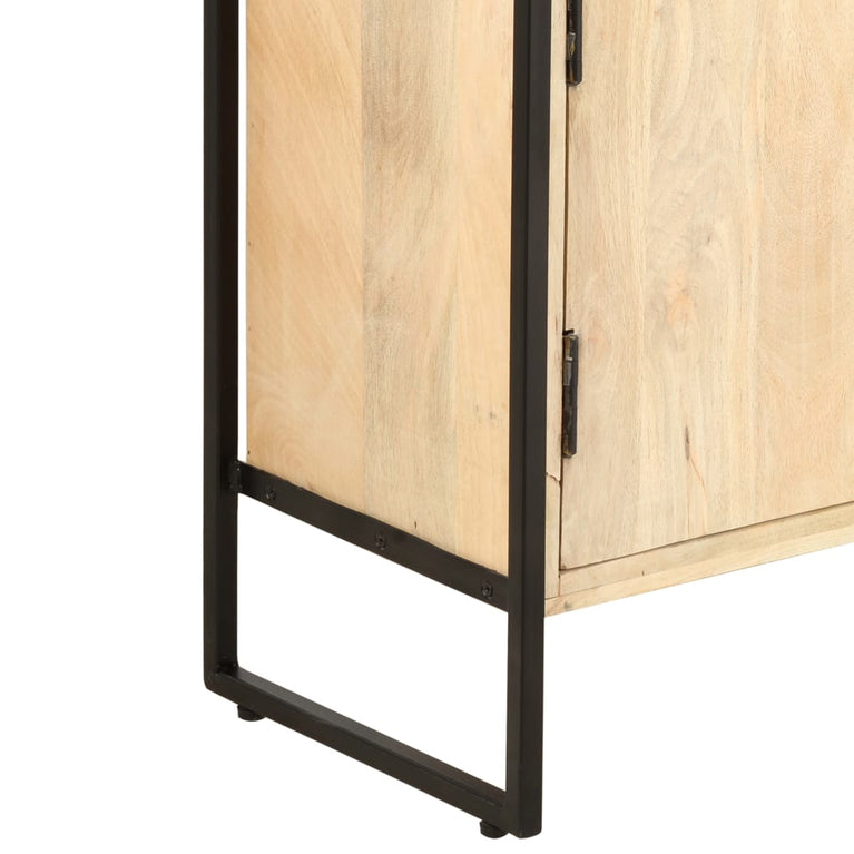 Boekenkast met 4 schappen 80x30x180 cm massief mangohout MeubelReus