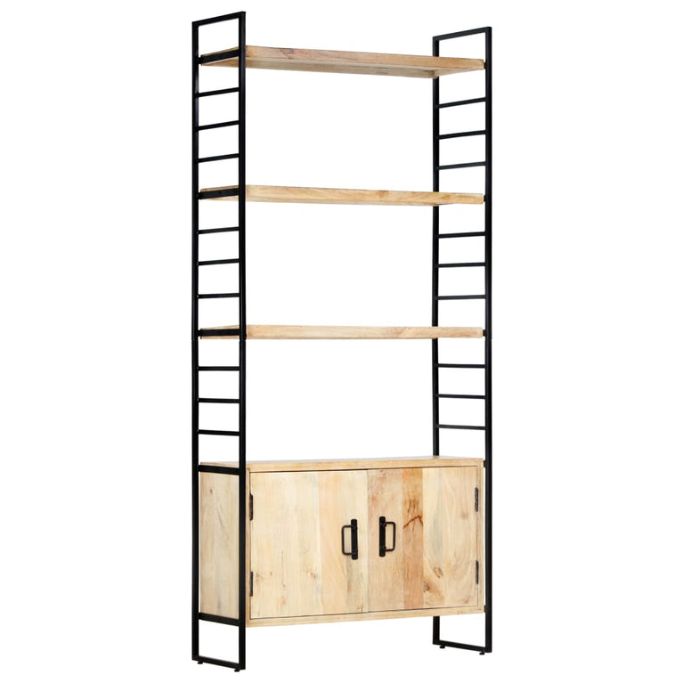 Boekenkast met 4 schappen 80x30x180 cm massief mangohout MeubelReus