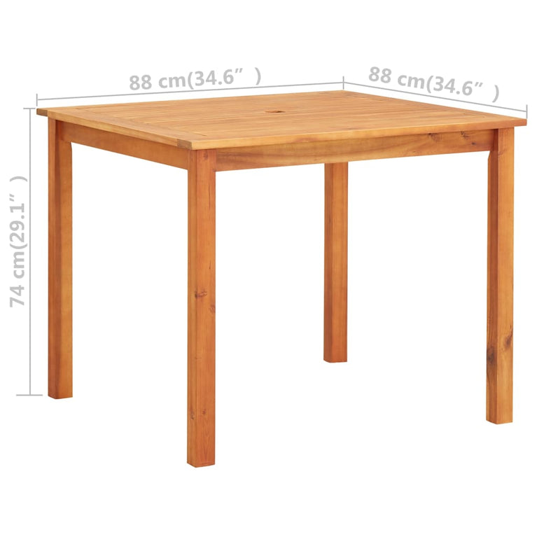 Tuintafel 88x88x74 cm massief acaciahout MeubelReus