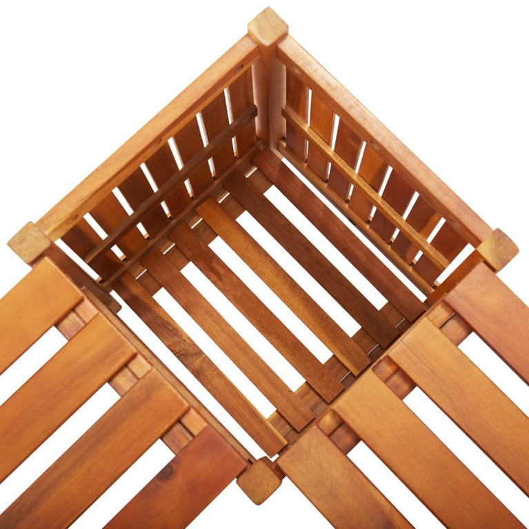 Tuinhoekbank met plantenbak 117x117x40 cm massief acaciahout MeubelReus