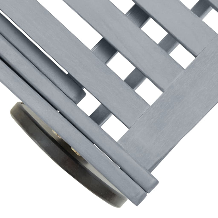 Ligbed massief acaciahout grijs MeubelReus