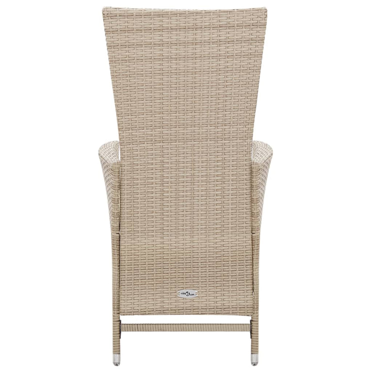 7-delige Tuinset met kussens poly rattan beige MeubelReus