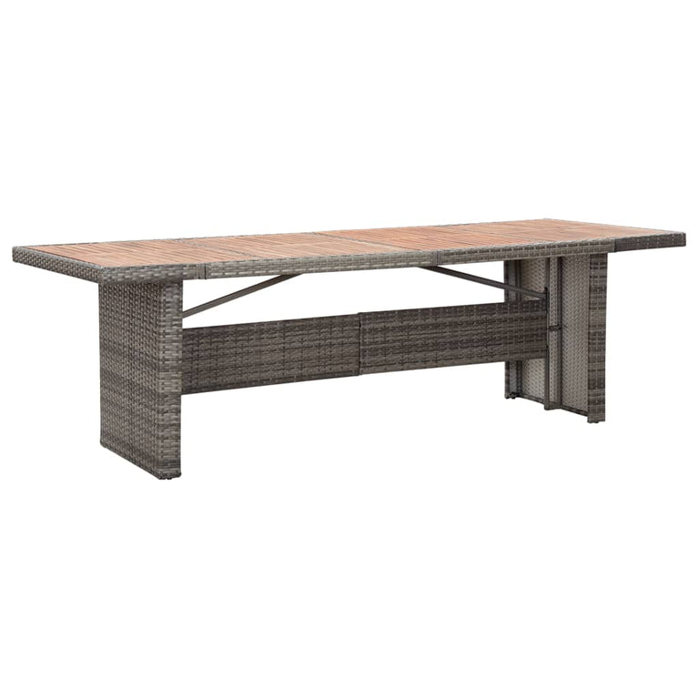 9-delige Tuinset met kussens poly rattan grijs MeubelReus