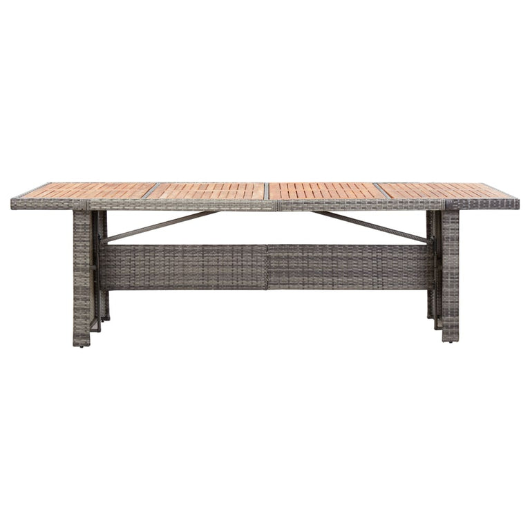 9-delige Tuinset met kussens poly rattan grijs MeubelReus