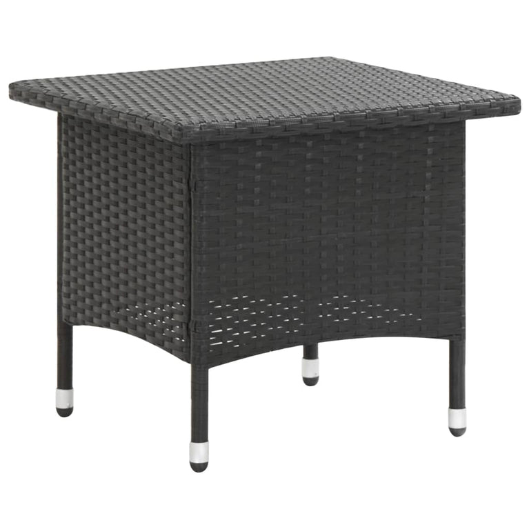 Theetafel 50x50x47 cm poly rattan zwart MeubelReus