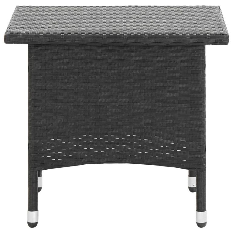 Theetafel 50x50x47 cm poly rattan zwart MeubelReus