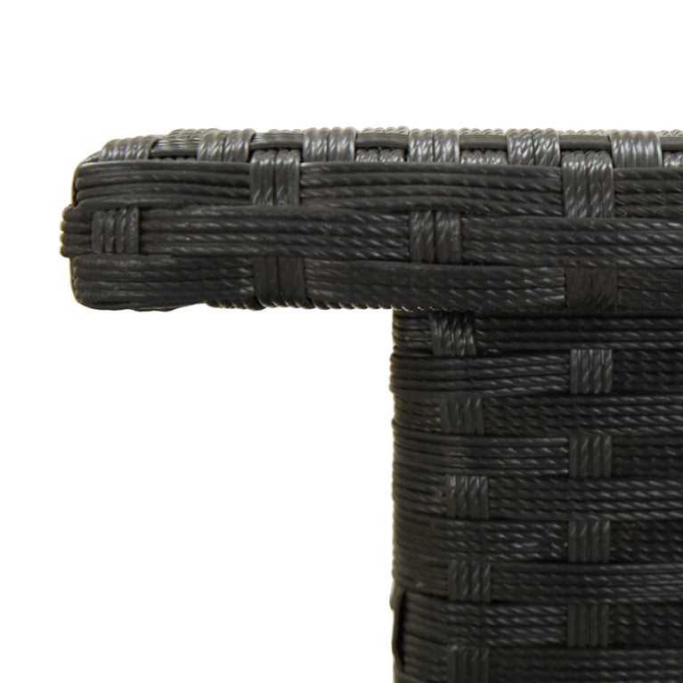Theetafel 50x50x47 cm poly rattan zwart MeubelReus