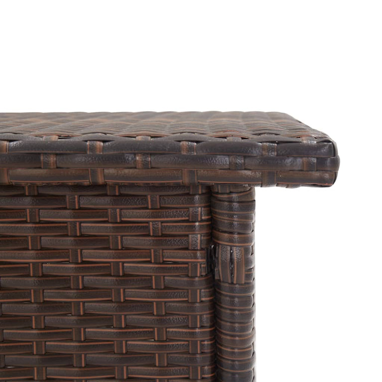 Theetafel 50x50x47 cm poly rattan bruin MeubelReus