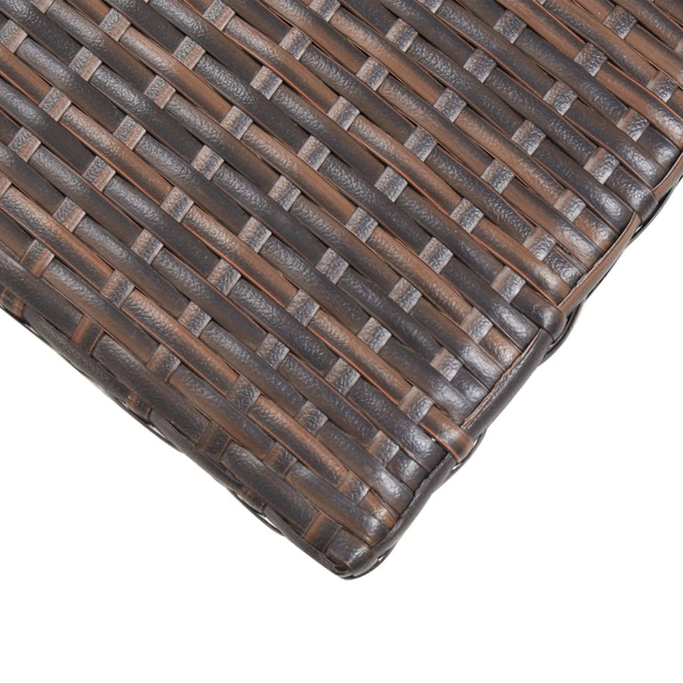 Theetafel 50x50x47 cm poly rattan bruin MeubelReus