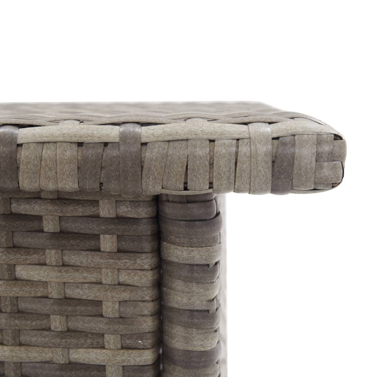 Theetafel 50x50x47 cm poly rattan grijs MeubelReus