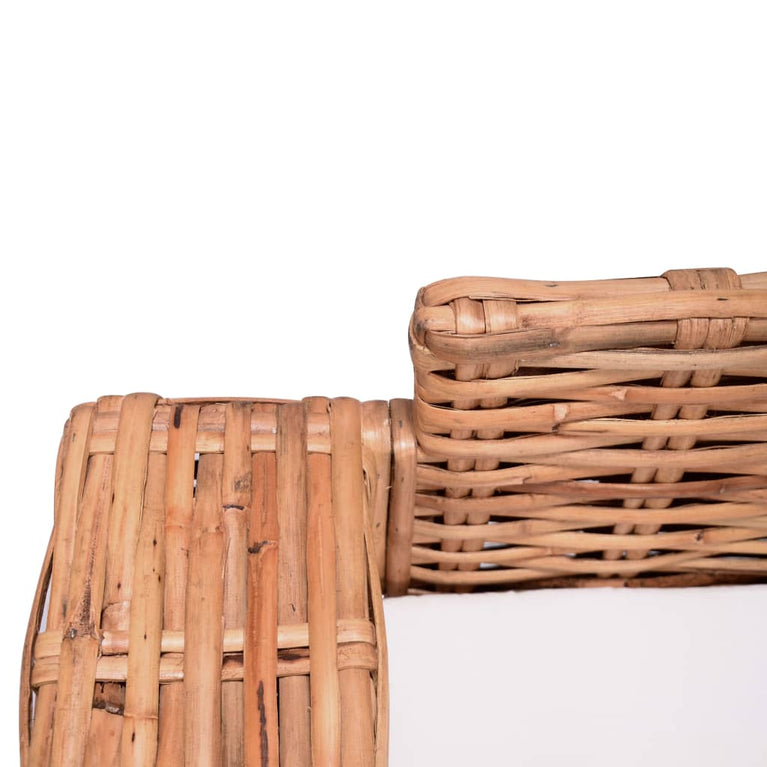 2-delig Bankstel met kussens natuurlijk rattan MeubelReus