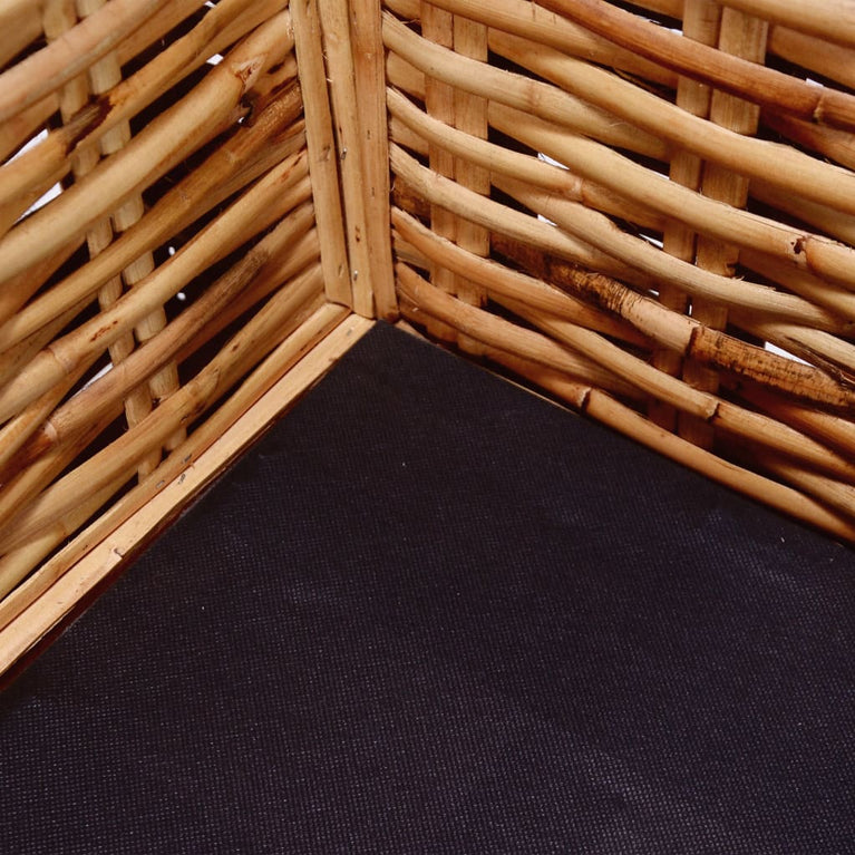 2-delig Bankstel met kussens natuurlijk rattan MeubelReus