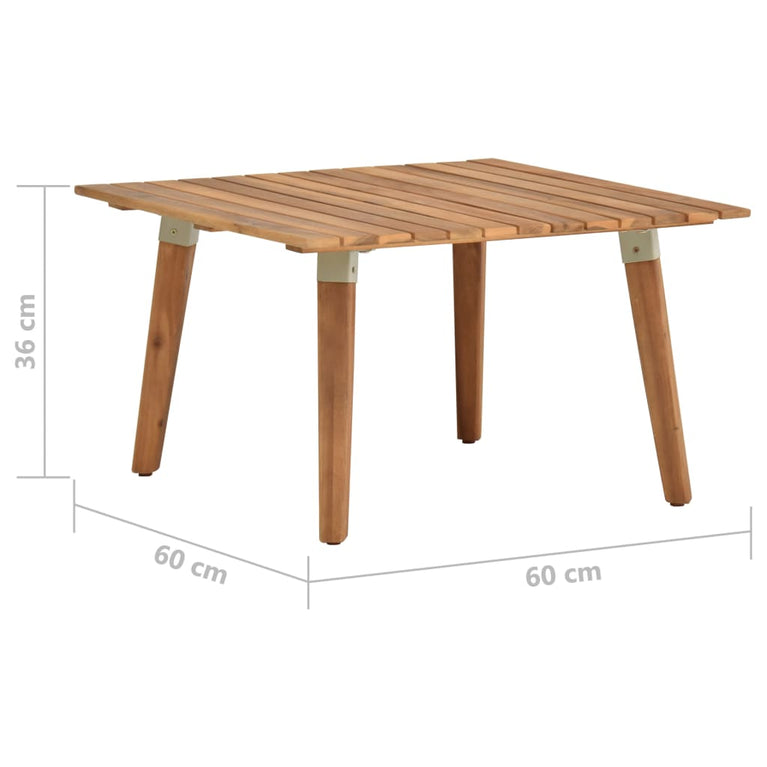 Tuintafel 60x60x36 cm massief acaciahout MeubelReus
