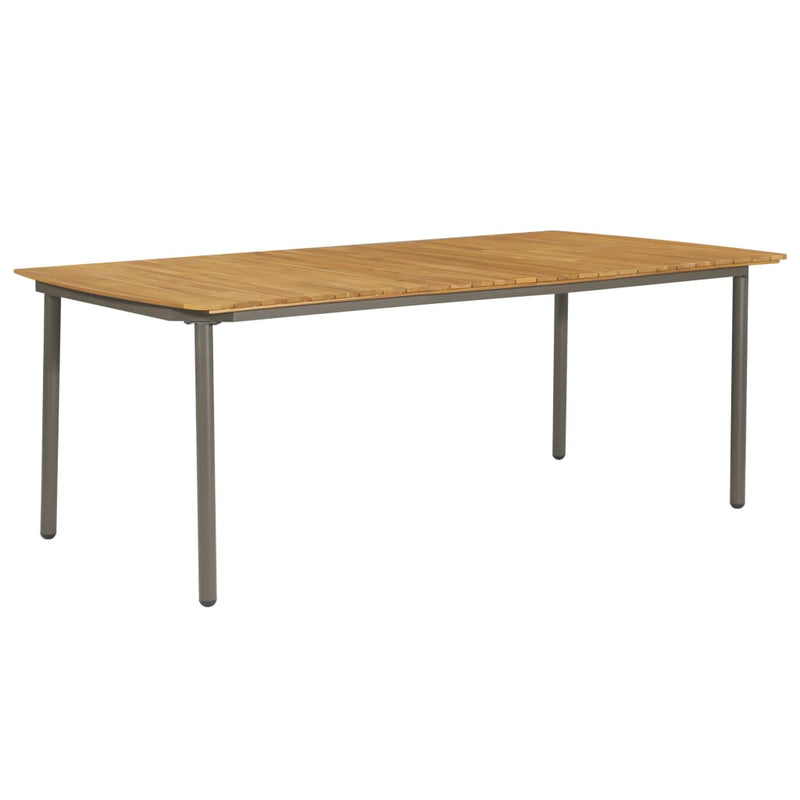 Tuintafel 200x100x72 cm massief acaciahout en staal MeubelReus