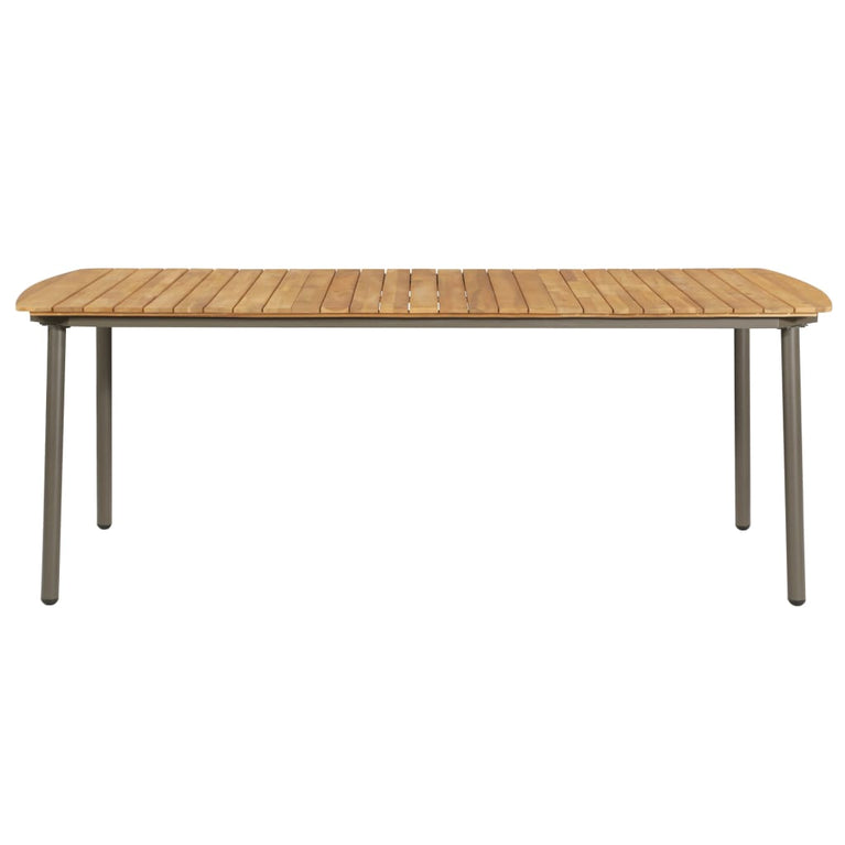 Tuintafel 200x100x72 cm massief acaciahout en staal MeubelReus