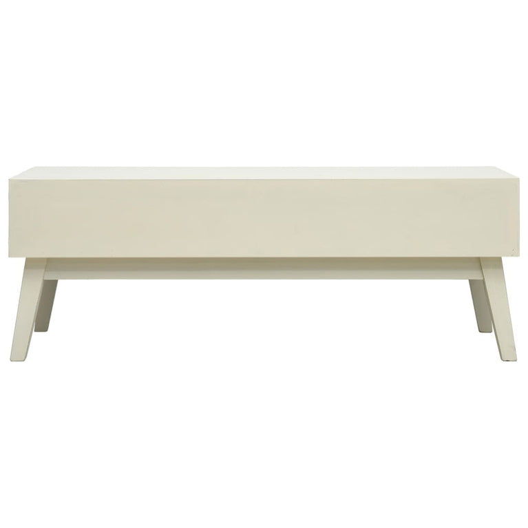 Salontafel met 2 lades 110x50x40 cm bewerkt hout grijs MeubelReus