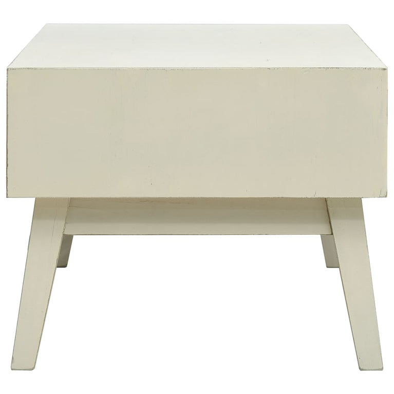 Salontafel met 2 lades 110x50x40 cm bewerkt hout grijs MeubelReus
