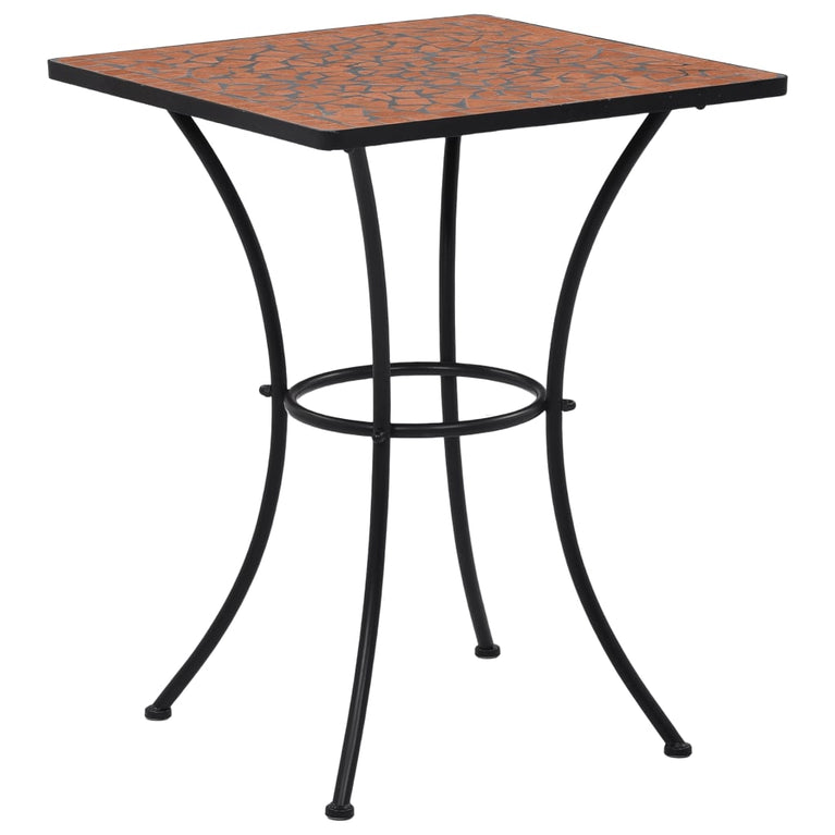 Bistrotafel mozaïek 60 cm keramiek terracottakleurig MeubelReus