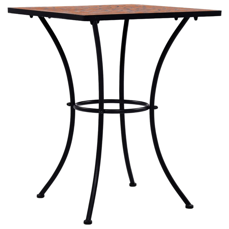 Bistrotafel mozaïek 60 cm keramiek terracottakleurig MeubelReus