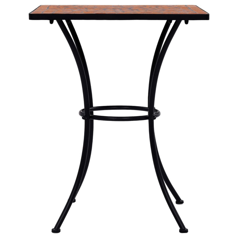 Bistrotafel mozaïek 60 cm keramiek terracottakleurig MeubelReus