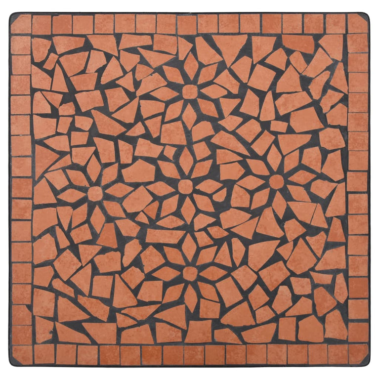 Bistrotafel mozaïek 60 cm keramiek terracottakleurig MeubelReus