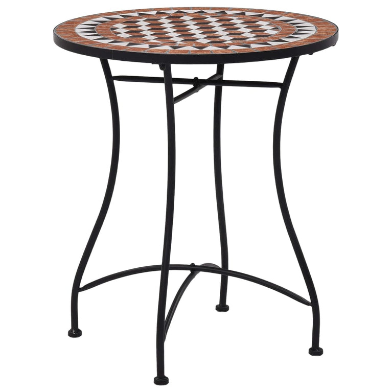 Bistrotafel mozaïek 60 cm keramiek bruin MeubelReus